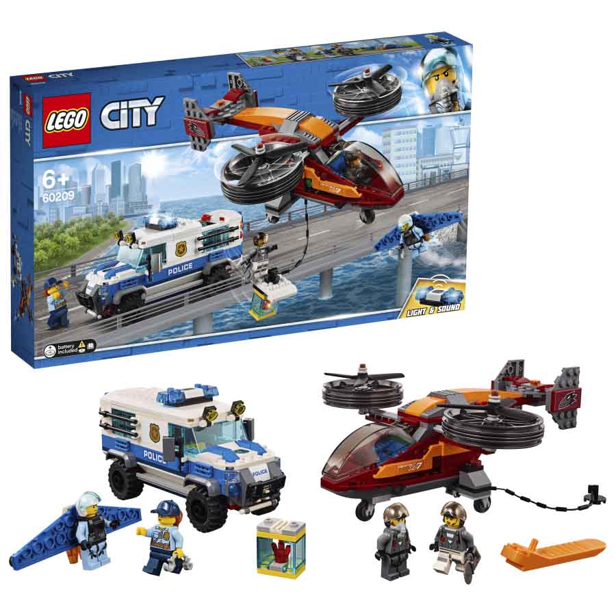 Lego City Policia Aerea Robo del Diamante 60209 NX3 Estudio de Arquitectura