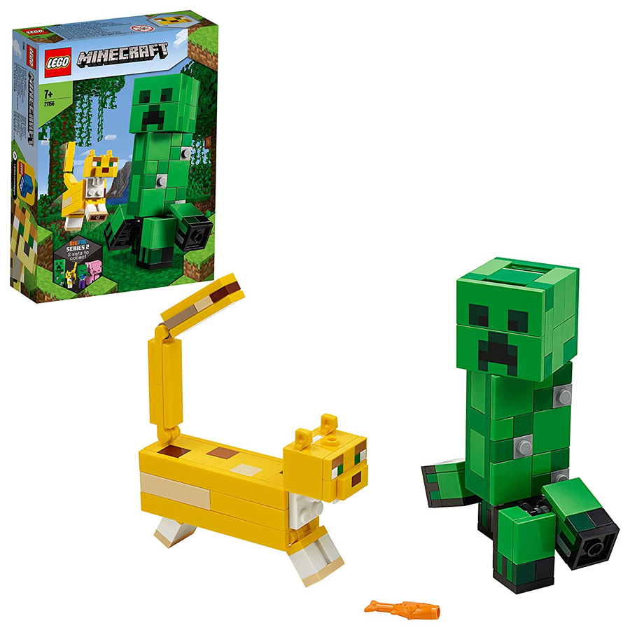 Lego Minecraft BigFig Creeper y Ocelote 21156