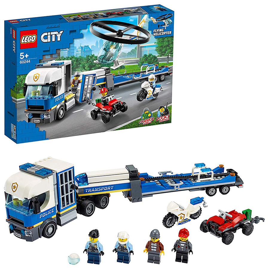 Lego City Policía Camión de Transporte del Helicóptero 60244