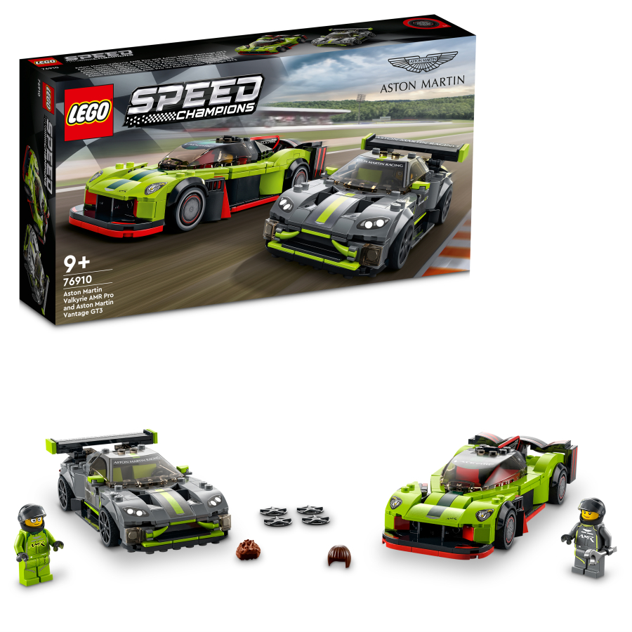 Lego Speed Champions Aston Martin Valkyrie AMR Pro y Aston Martin Vantage GT3  76910