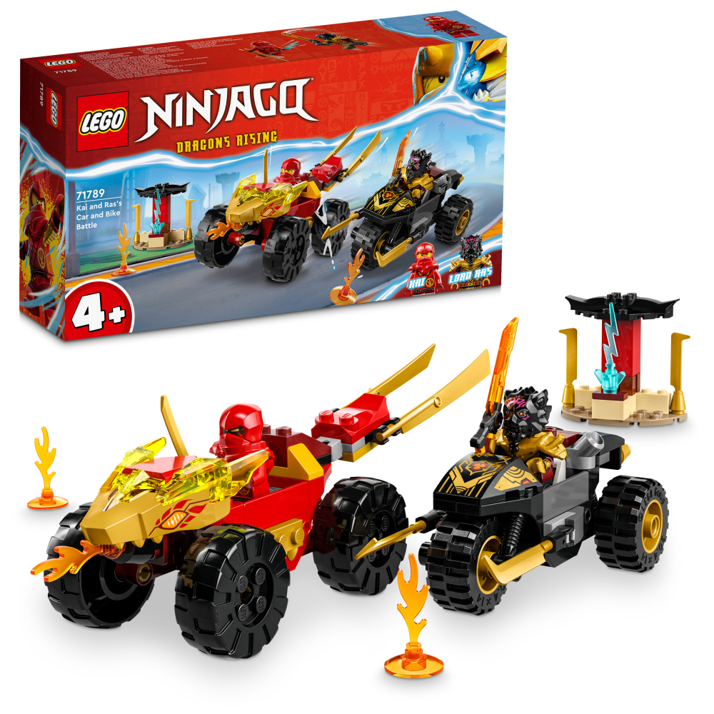 Lego NINJAGO Batalla en Coche y Moto de Kai y Ras 71789