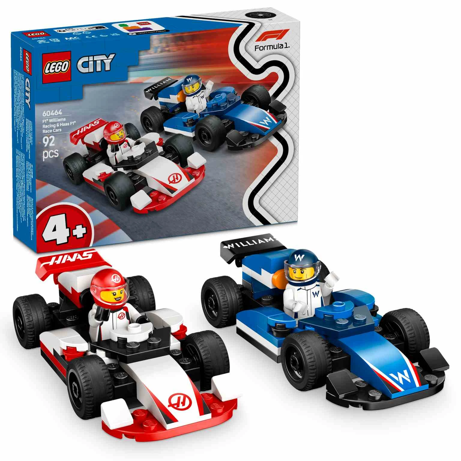 LEGO CITY | Coches de F1 Williams Racing y Haas F1 - 60464