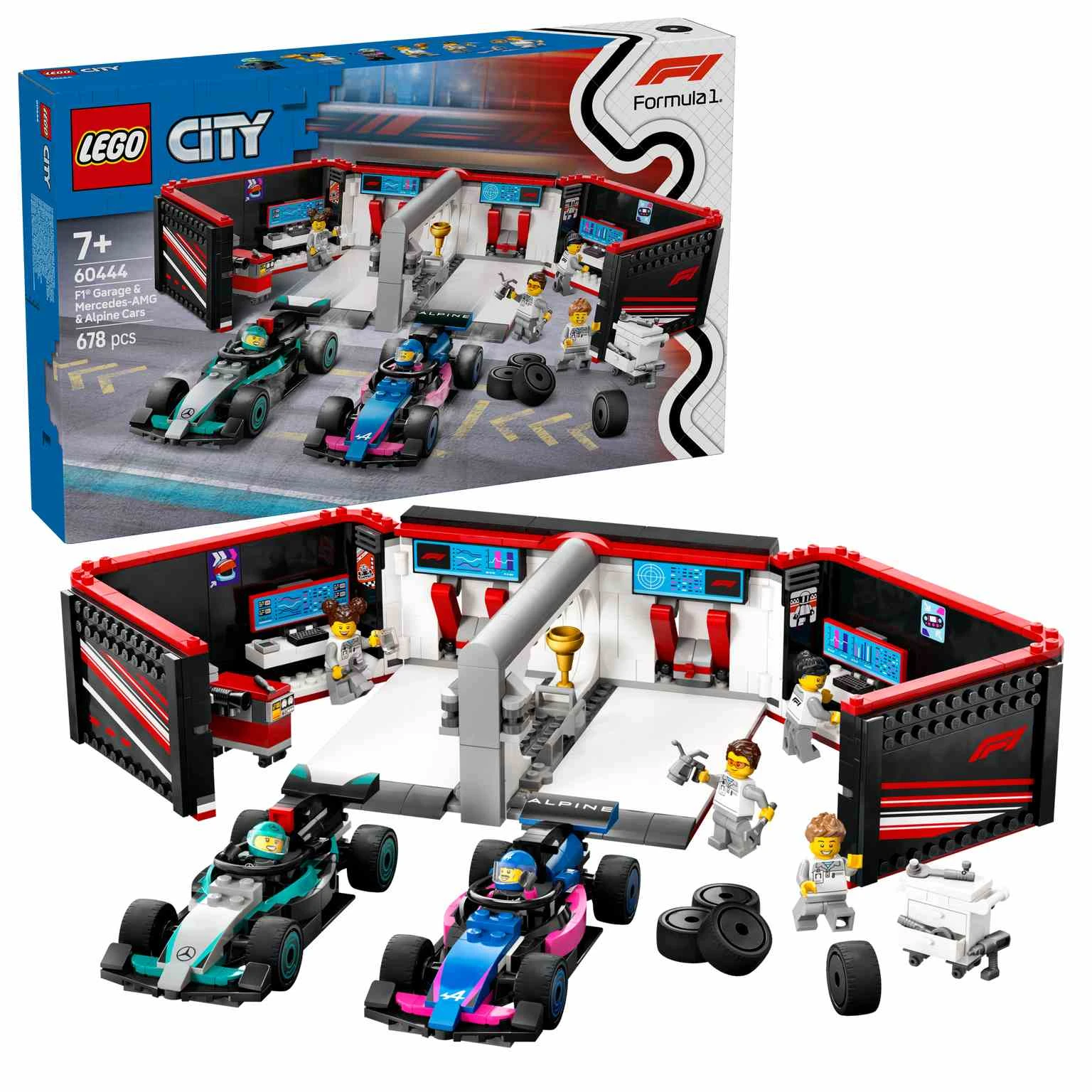 LEGO CITY | Garaje de F1® con Coches Mercedes-AMG y Alpine - 60444