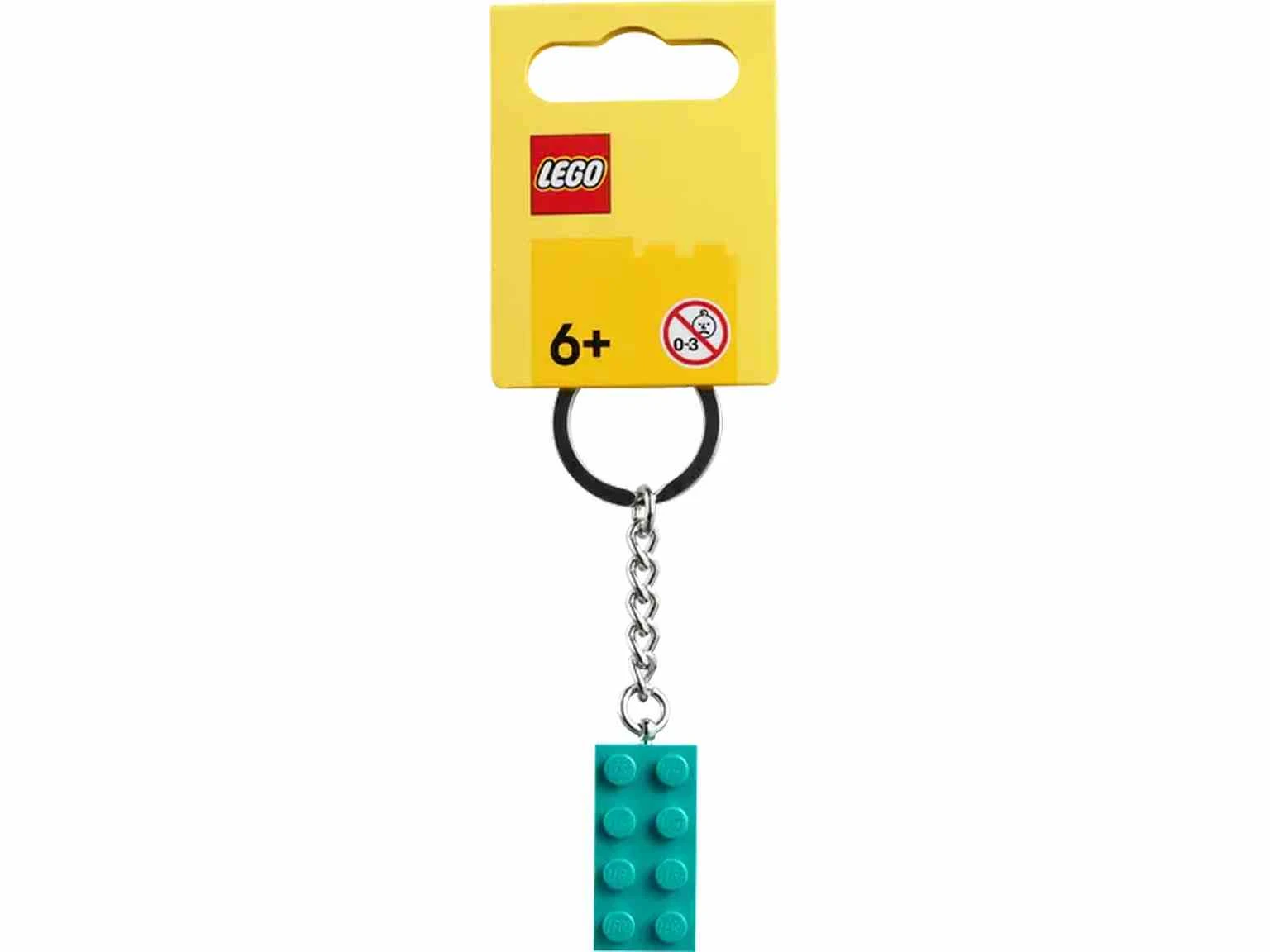 LEGO | Llavero con Ladrillo 2x4 Verde Azulado Brillante - 854303