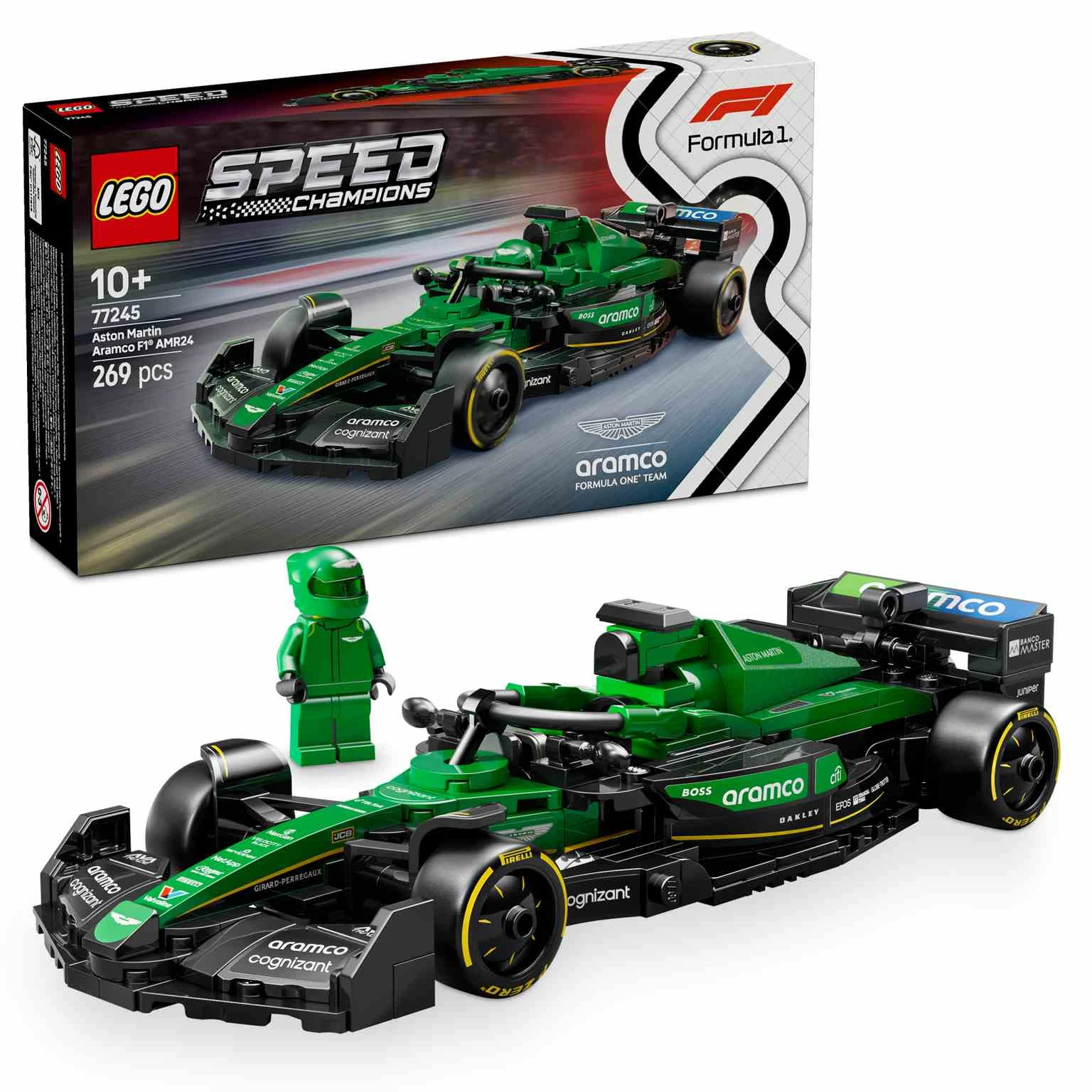LEGO Speed Champions | Coche de Carreras Aston Martin Aramco F1® AMR24 - 77245