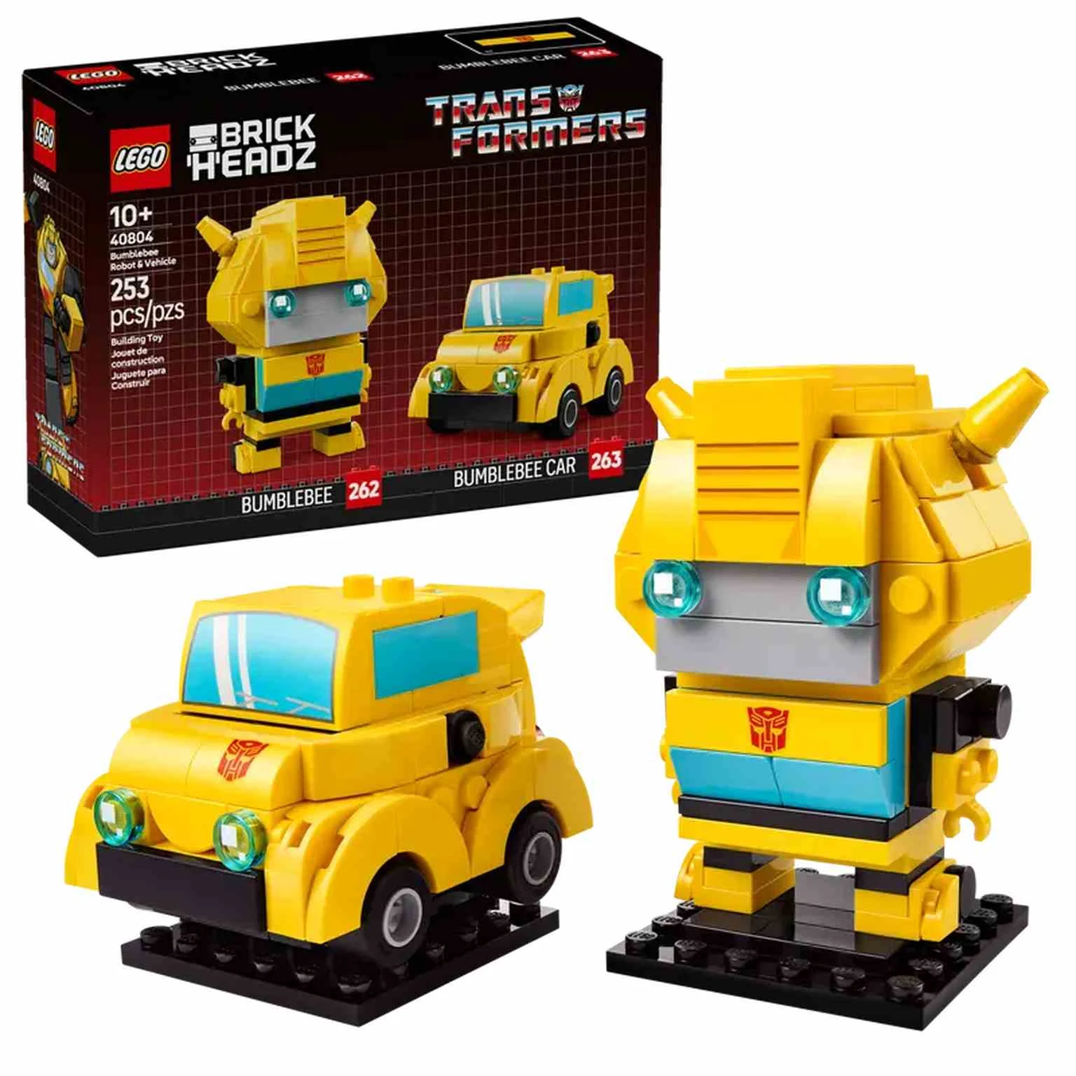 LEGO BRICK HEADZ | Bumblebee: Robot y Vehículo - 40804