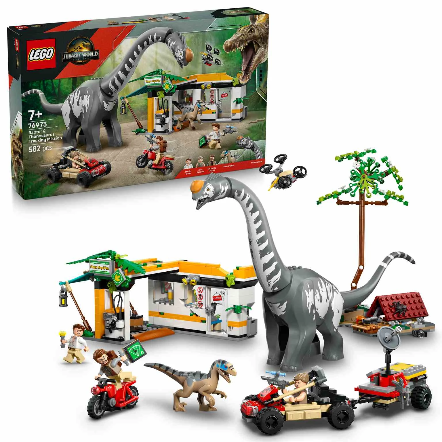 LEGO Jurassic World | Misión de Seguimiento: Raptor y Titanosaurus- 76973
