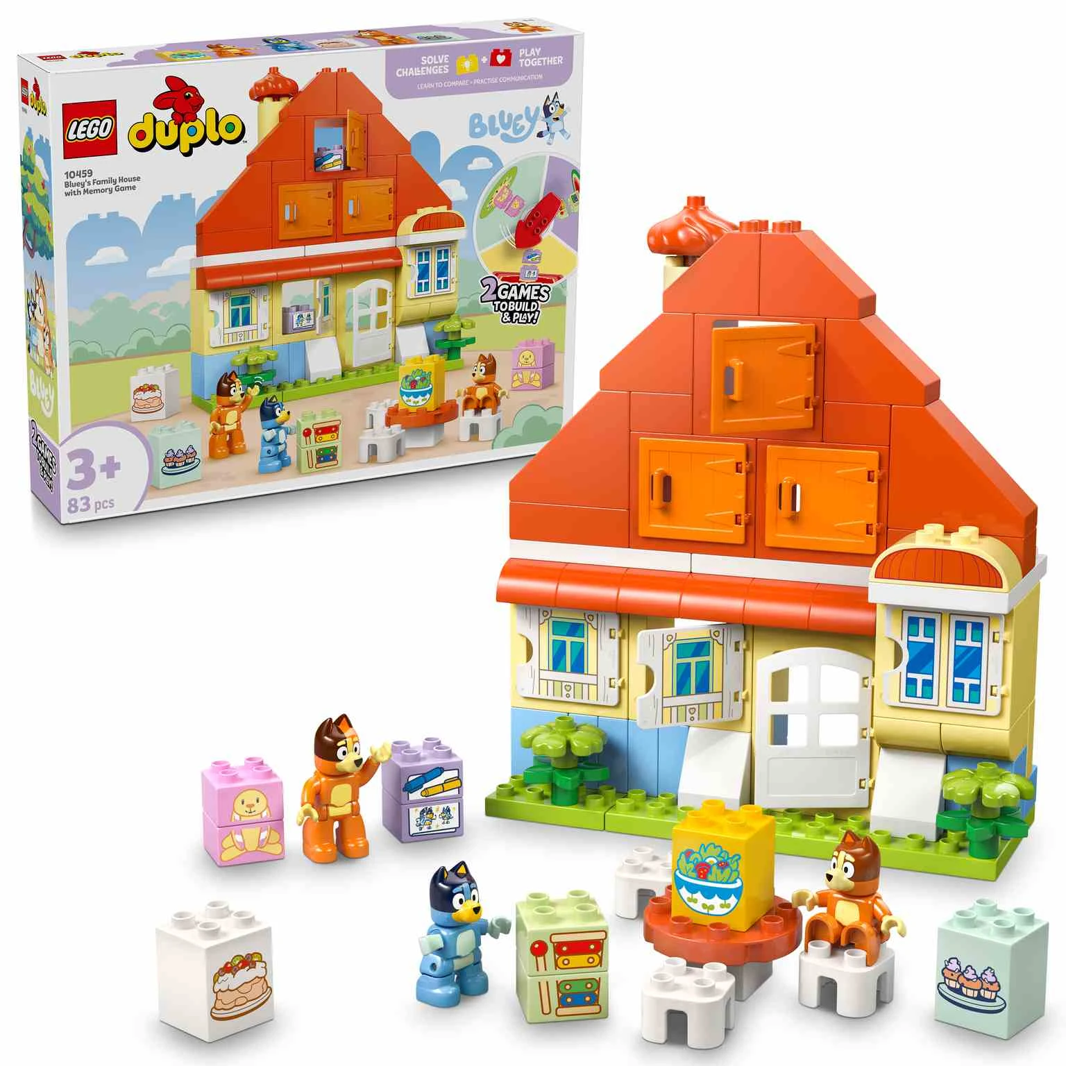 LEGO DUPLO | Casa Familiar de Bluey con Juego de Memoria - 10459