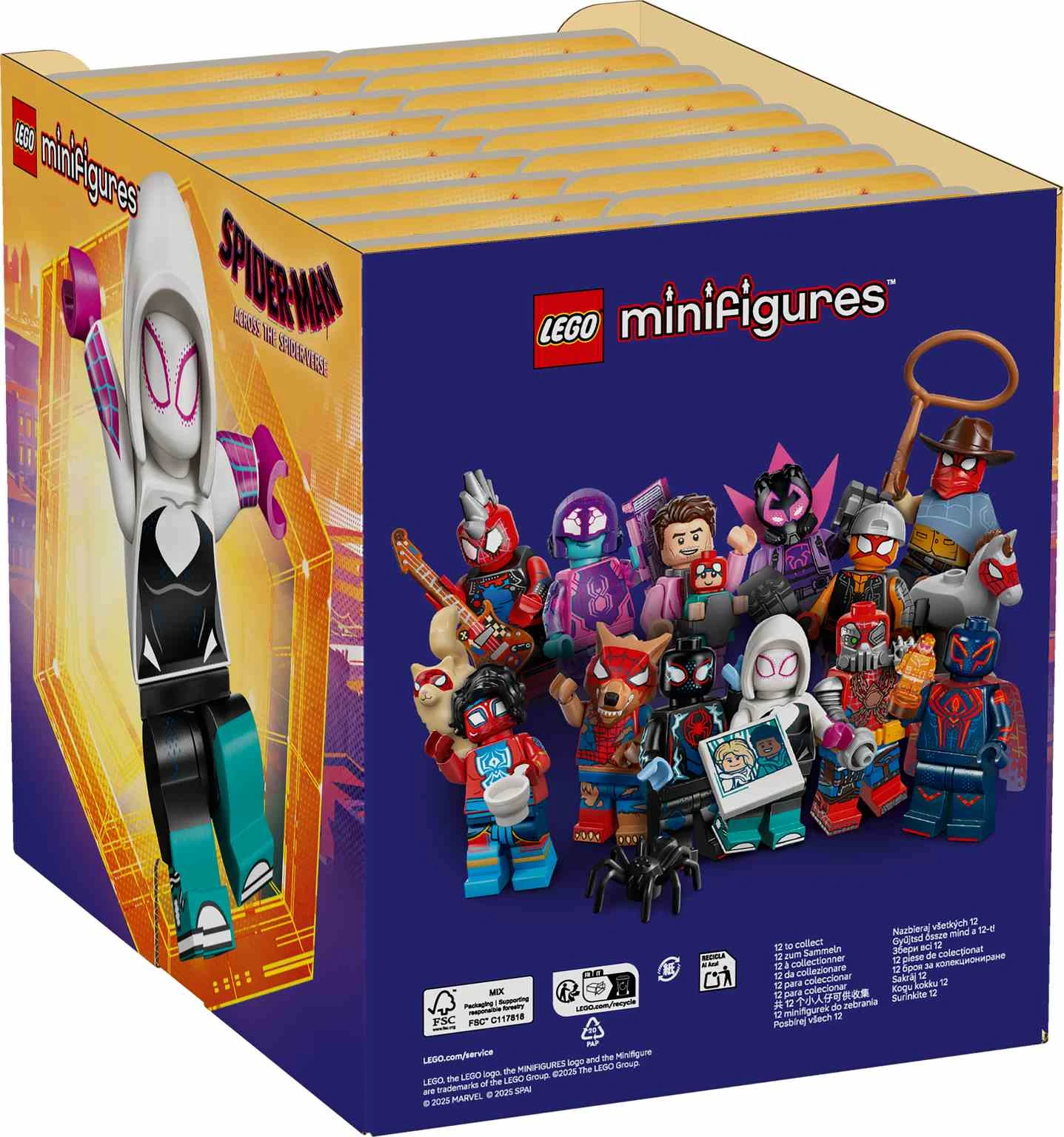 LEGO Minifiguras | Spider-Man: Cruzando el Multiverso CAJA COMPLETA 36 UNIDADES  - 71050-CC