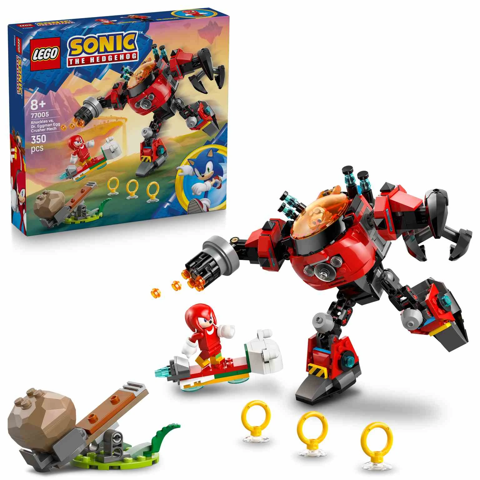 LEGO Sonic | Knuckles vs. Meca Egg Crusher del Dr. Eggman  - 77005