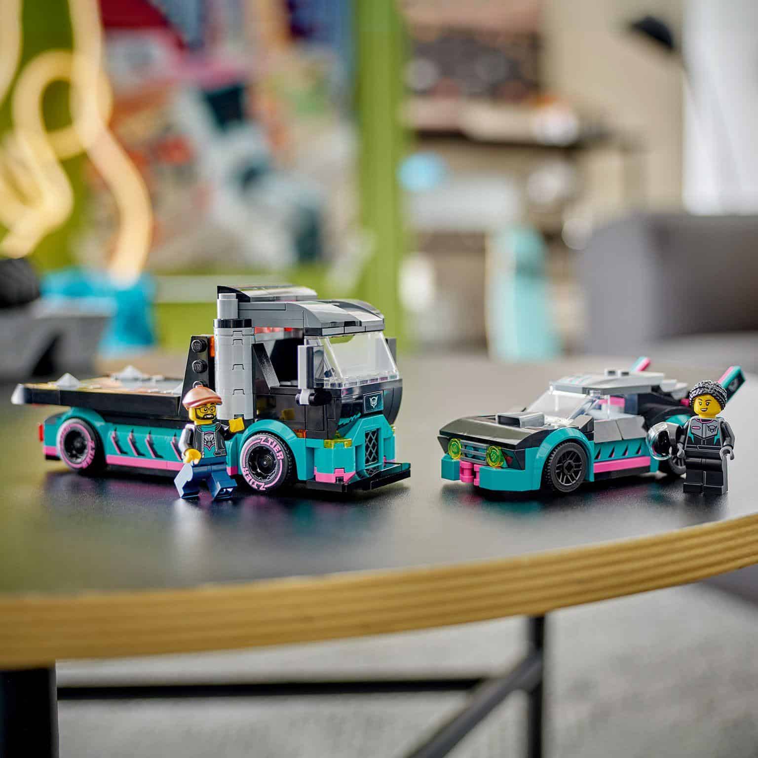 LEGO CITY Coche de Carreras y Camión de Transporte 60406 nx3