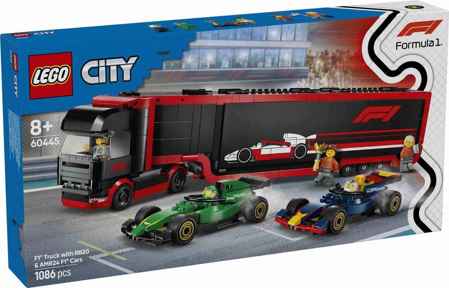 LEGO CITY | Camión de F1® con Coches de F1® RB20 y AMR24 - 60445