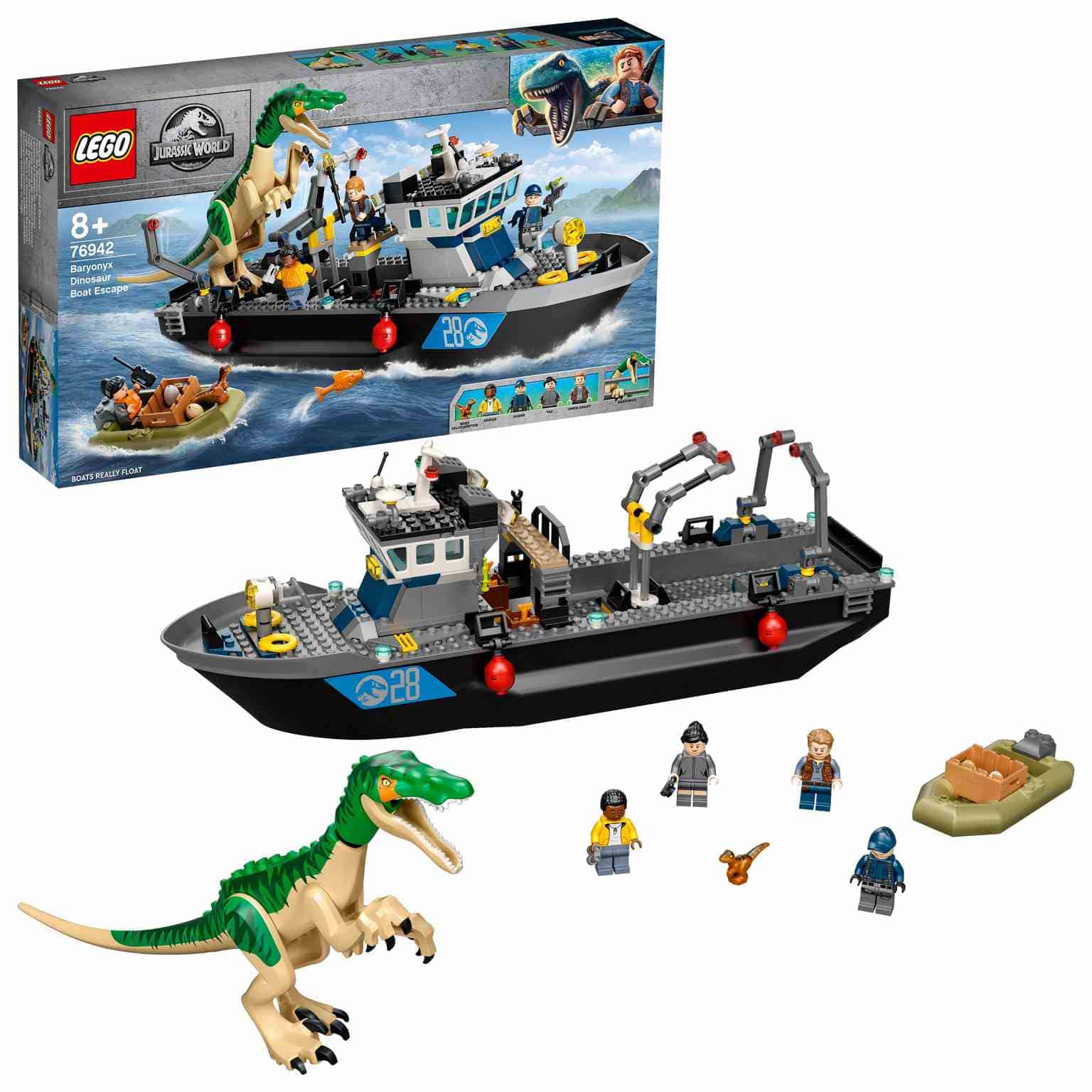 LEGO Jurasssic World | Fuga del Barco del Dinosaurio Baryonyx 76942