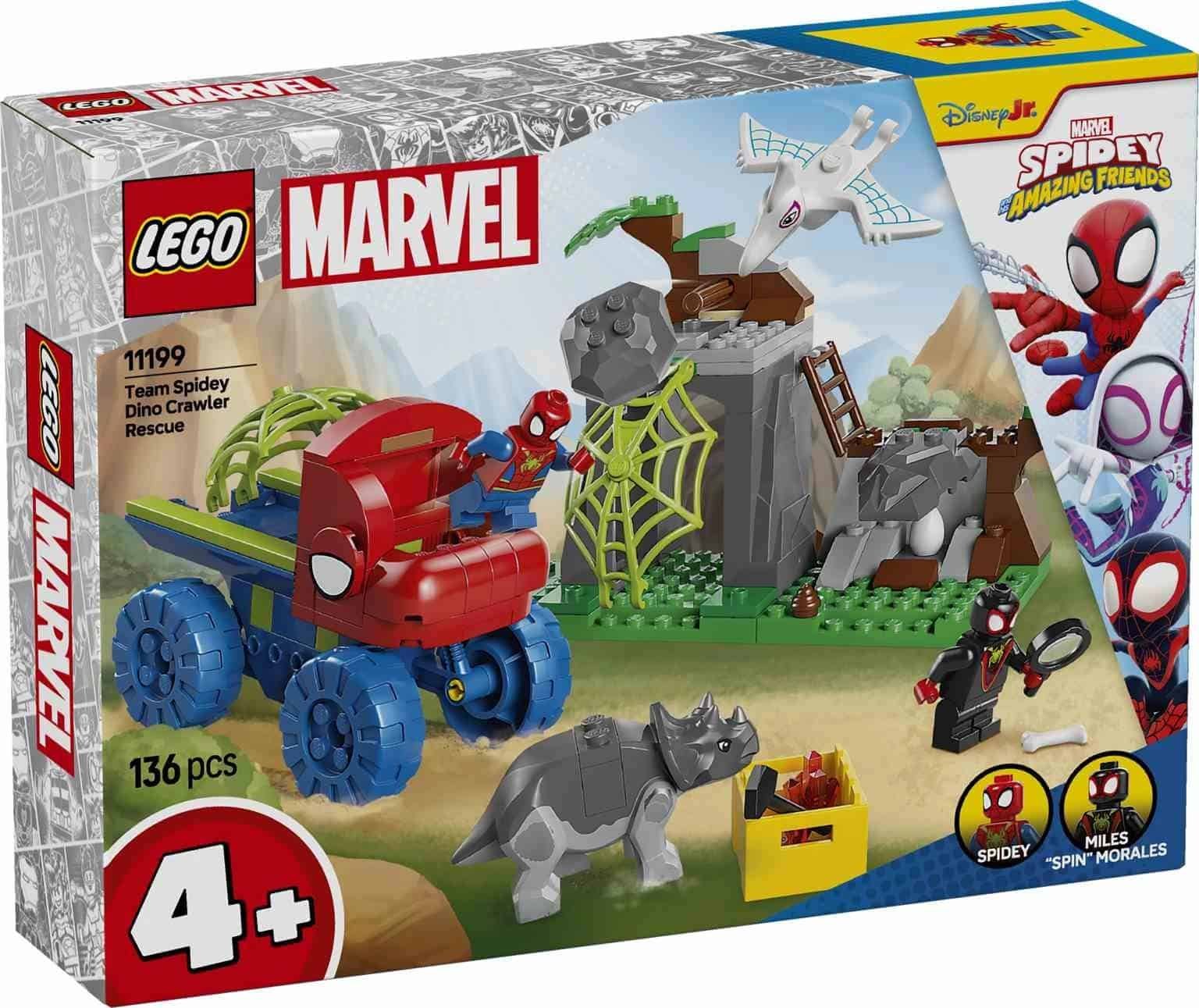 LEGO MARVEL | Todoterreno Dinosaurio y Equipo Spidey al Rescate - 11199