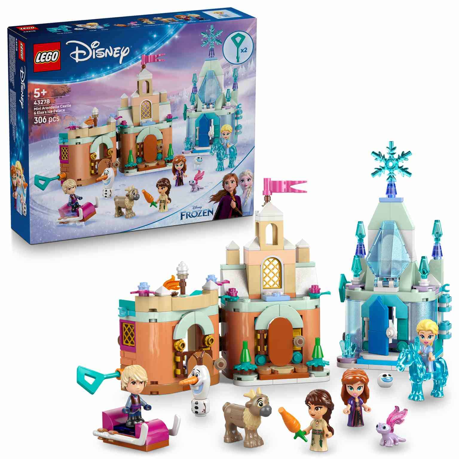 LEGO Disney | Mini Castillo de Arendelle y Palacio de Hielo de Elsal - 43278