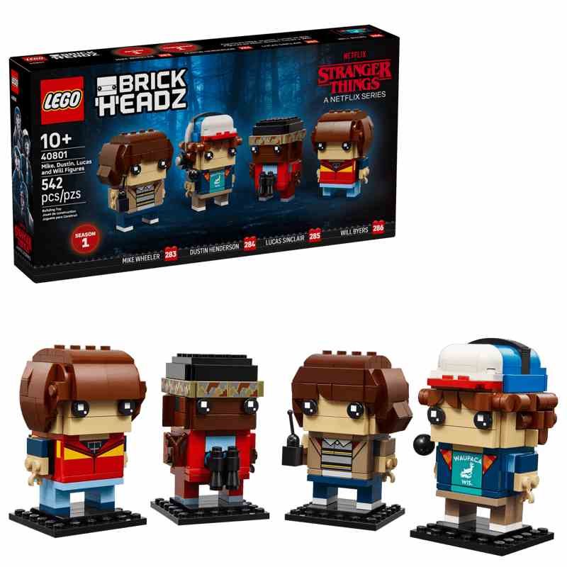 LEGO BRICK HEADZ | Figuras de Mike, Dustin, Lucas y Will - 40801
