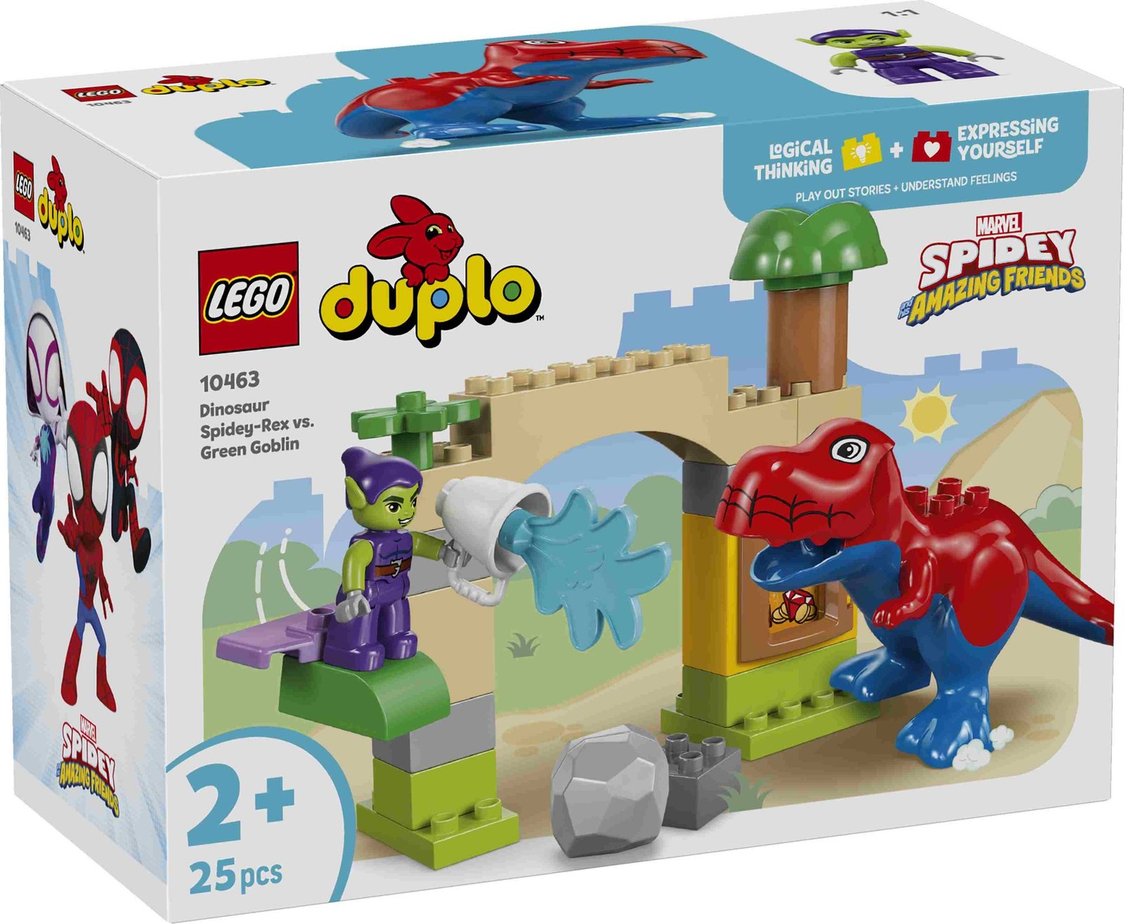 LEGO DUPLO | Dinosaurio Spidey-Rex vs. Duende Verde - 10463-X3