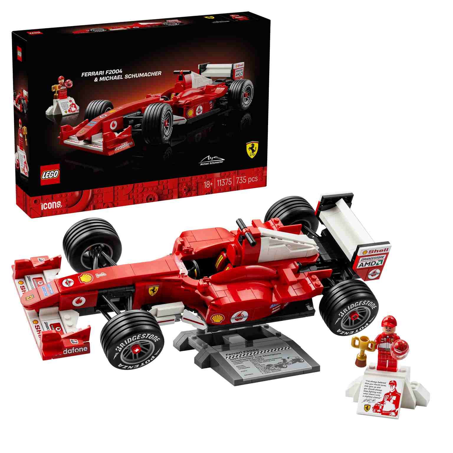 LEGO ICONS | Ferrari F2004 y Michael Schumacher - 11375
