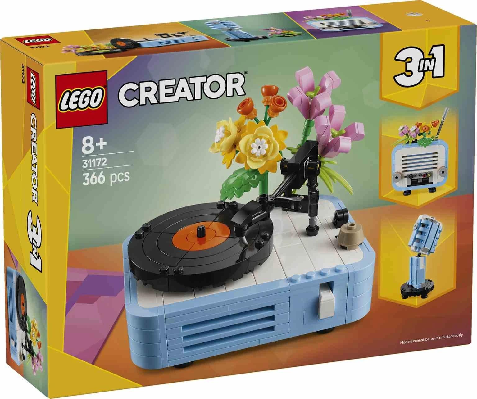 LEGO CREATOR 3en1 | Tocadiscos con Flores - 31172