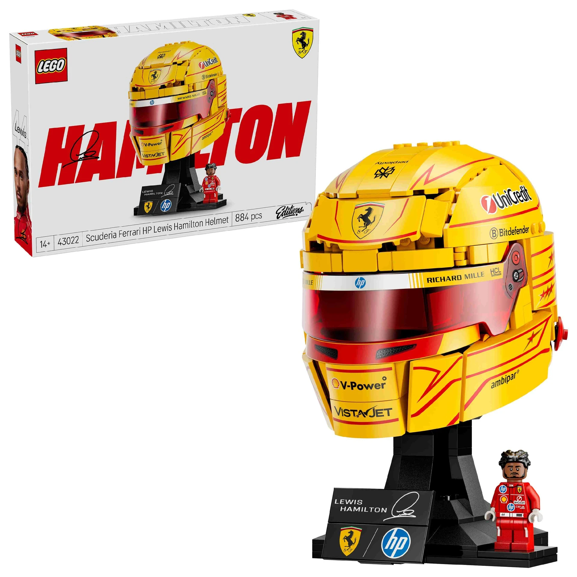 LEGO Editions | Scuderia Ferrari HP: Casco de Lewis Hamilton 43022