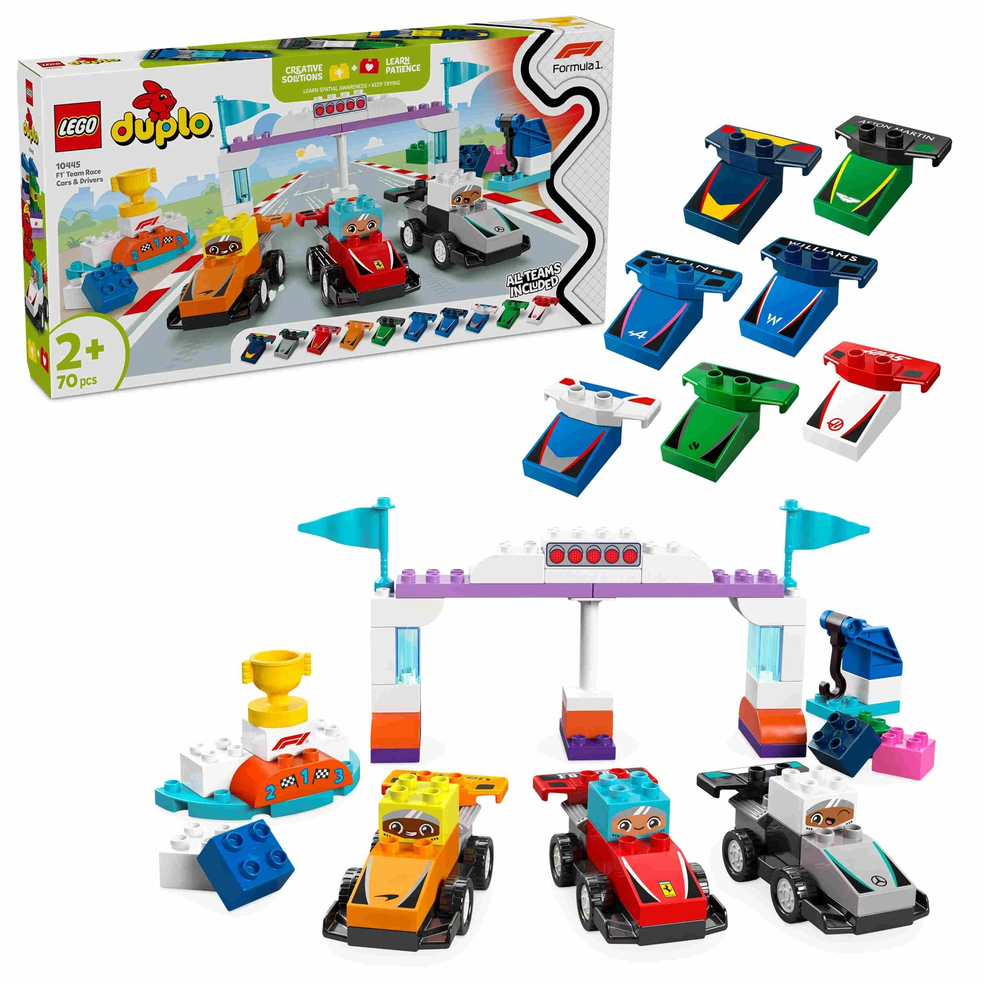 LEGO DUPLO | Coches de Carreras y Pilotos del Equipo de F1 - 10445
