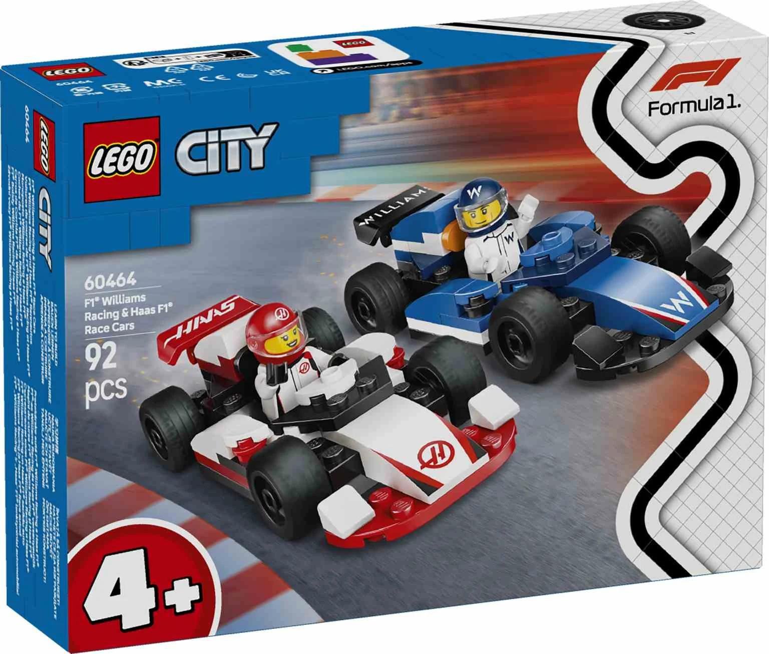 LEGO CITY | Coches de F1 Williams Racing y Haas F1 - 60464