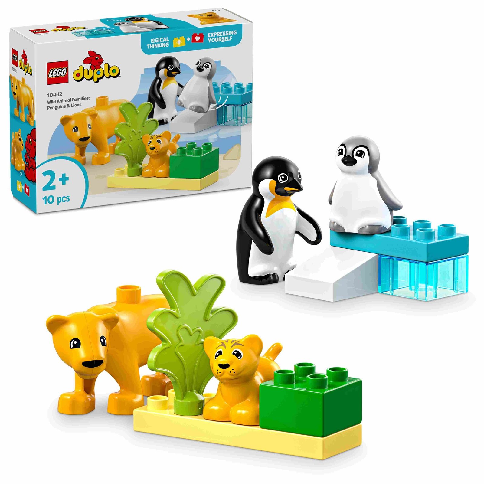 LEGO DUPLO | Familias de la Fauna Salvaje: Pingüinos y Leones - 10442