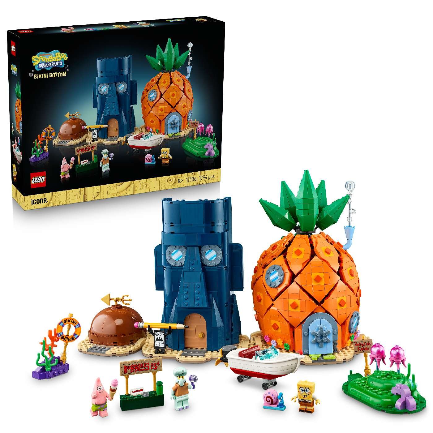 LEGO ICONS | Bob Esponja Pantalones Cuadrados: Fondo de Bikini 11386