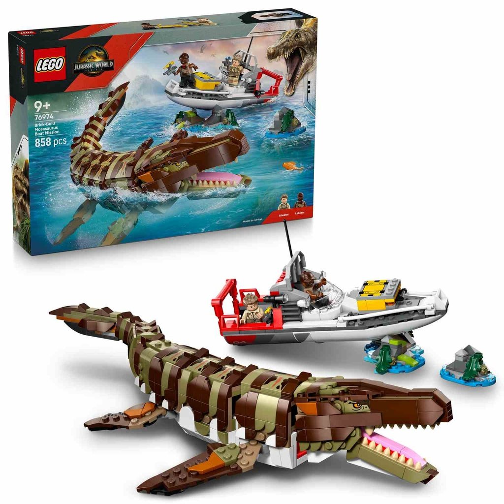 LEGO Jurassic World | Misión Naval: Mosasaurus Construible - 76974